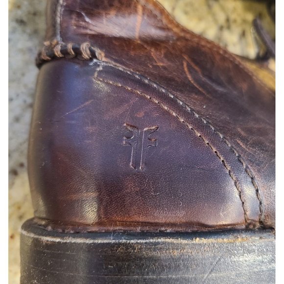 Frye  Men\'s 8.5D Brown Chukka Leather Lace up Boots Distressed main image 7